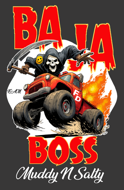 Baja Boss Muddy N Salty back design